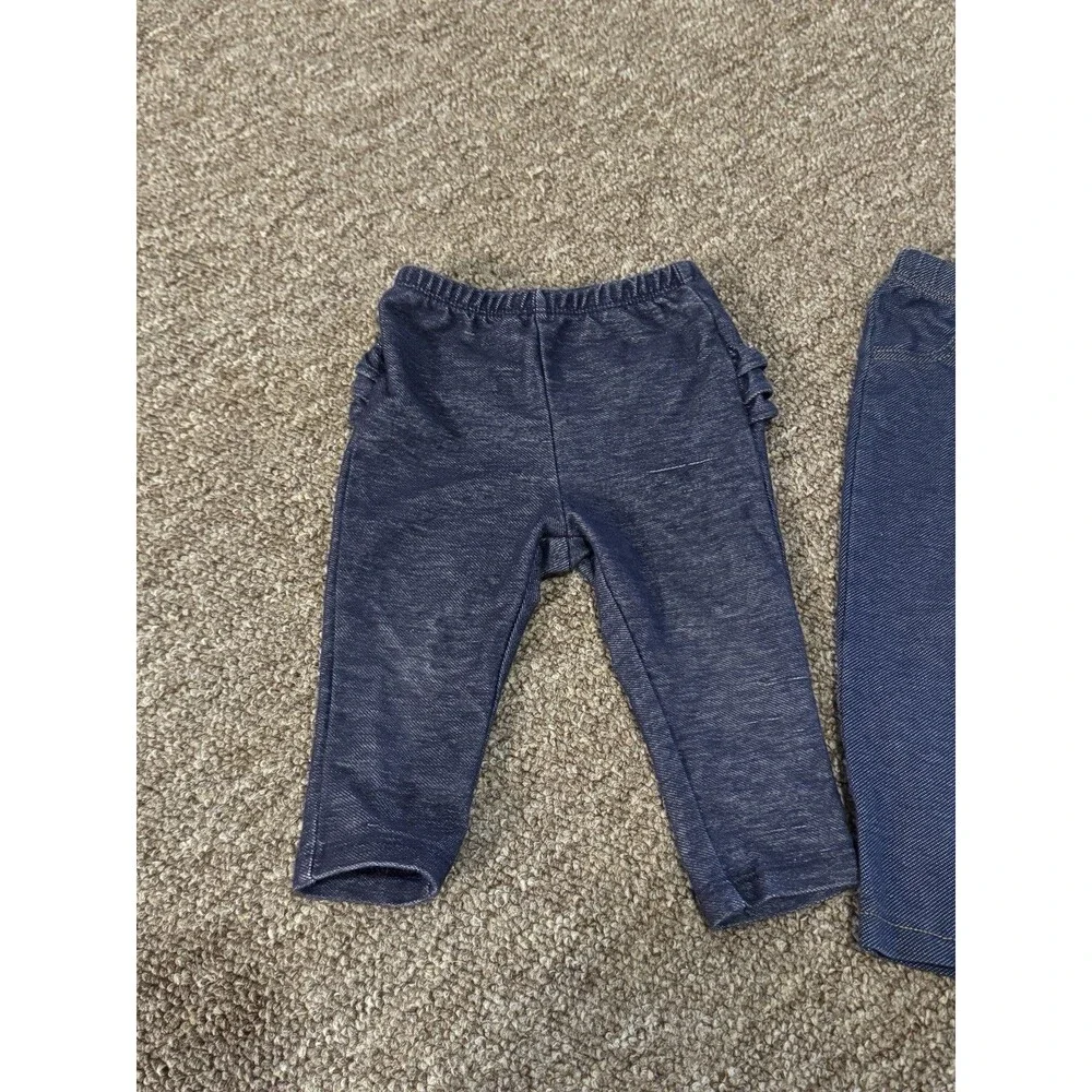 Baby Girl Toddler Dark Wash Stretch Jeans Size 12 Months Old Navy Carters Lot 2